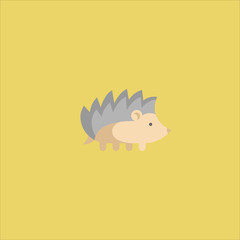 Hedgehog icon flat design