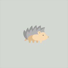 Hedgehog icon flat design