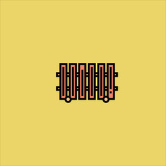 heater icon flat design