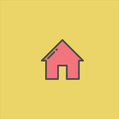 house icon flat design