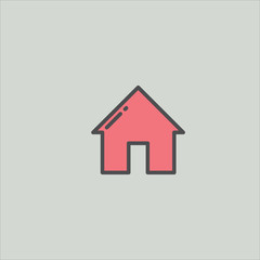 house icon flat design