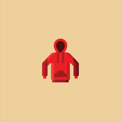 hoodie icon flat design