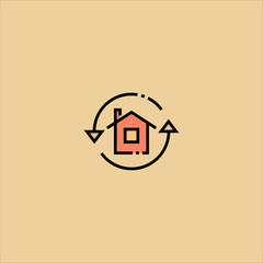 house icon flat design