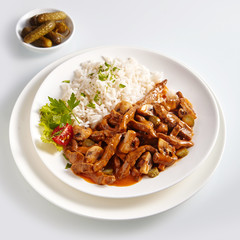 Beef Stroganoff or zurich 