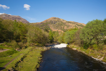 Obraz premium River Leven Kinlochmore near Kinlochleven Scotland UK in summer 