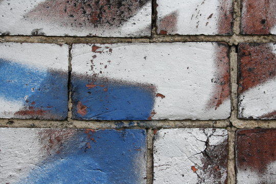Brick wall with graffiti 6