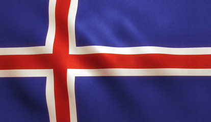 Fototapeta premium Iceland Flag