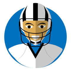 Flat icon of theAmerican football.