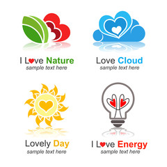 Love logo design template