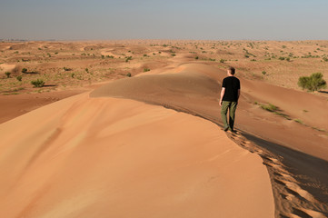 wandern in der Wüste