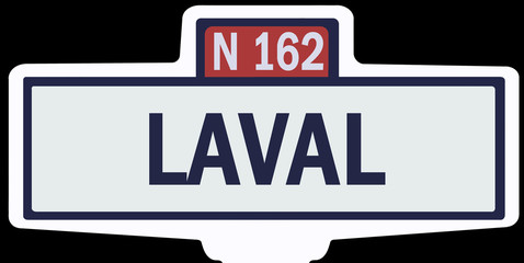 LAVAL - Ancien panneau entrée d'agglomération