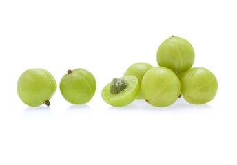 Indian gooseberry isolated on white background