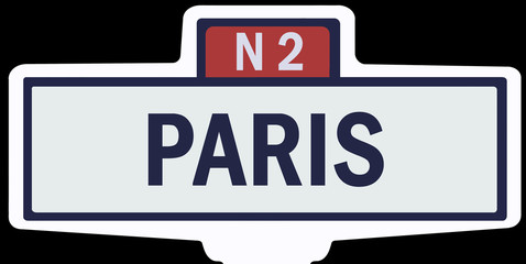 PARIS - Ancien panneau entrée d'agglomération