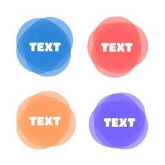 Circular shapes frame. Vector rounded banner set