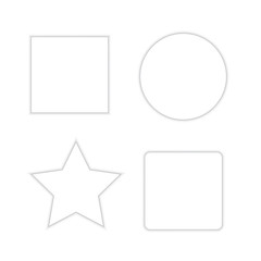 Spray texture frames isolated on white background. Set of frames