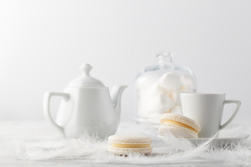 Breakfast with white marshmallow
