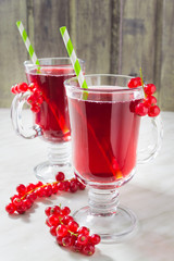 Two cup of red currant aerated lemonade