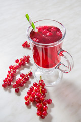 A cup of red currant aerated lemonade