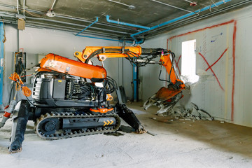 Robot Equipment is destroying the walls of the house