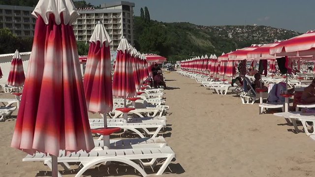 The beach in Albena. Resort Spa in Bulgaria. 