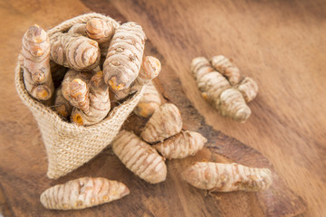 Roots of turmeric (Curcuma longa)