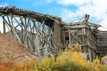 Decayed Mill complex, historic Independence Mine, Hatcher Pass, Alaska