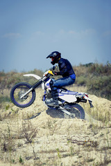 Fototapeta premium Enduro motorcycle racing .