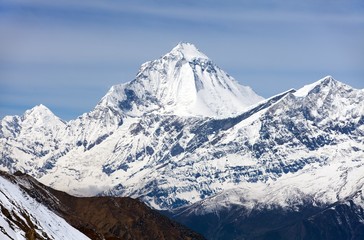 Fototapeta premium Mount Dhaulagiri, view from Thorung La pass