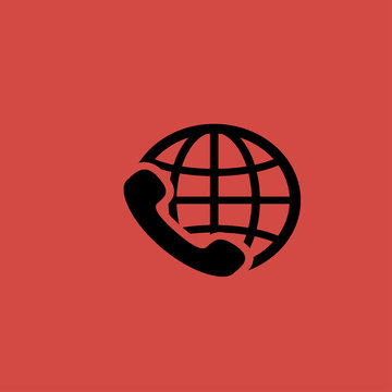 International calls icon. flat design