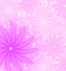 Fototapeta na wymiar Opaque flowers in white and pink