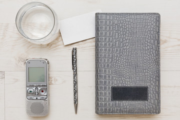 Journalist's or marketer's workspace