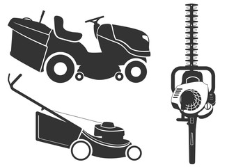 Motoculture, tondeuse, taille haie, ombre