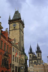 Fototapeta na wymiar Old Town Hall Tower in Prague, Czech Republic