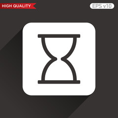 Hourglass icon. Button with sand timer icon. Modern UI vector.