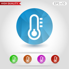 Thermometer icon. Button with weather icon. Modern UI vector.