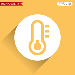 Thermometer icon. Button with weather icon. Modern UI vector.
