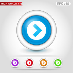 Right arrow icon. Button with right arrow icon. Modern UI vector.