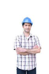 modern architecture worker  young man work today 