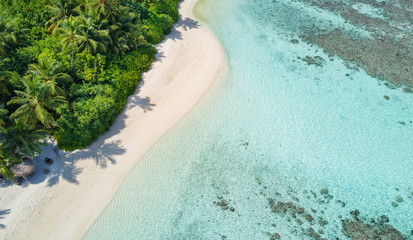 Beautiful aerial view of tropical beach