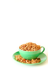 The east granola isolated on white background.