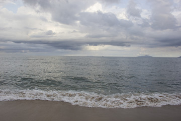 Fototapeta na wymiar Beautiful view of Caraguatatuba beach, north coast of the state
