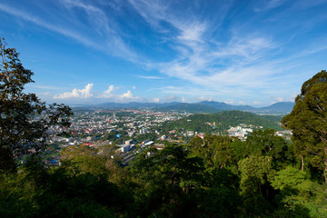 Fototapeta premium Khao Toh Sae Viewpoint on the Highest Hill in Phuket, Thailand.