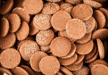 brown sweet cookies background