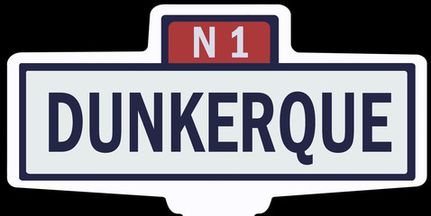 DUNKERQUE - Ancien panneau entrée d'agglomération