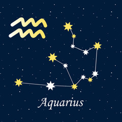 constellation Aquarius zodiac horoscope astrology stars night il