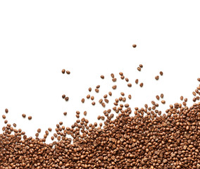 Coffee beans isolated on white background