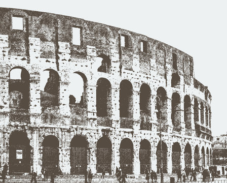 Vector image of the Roman Colosseum