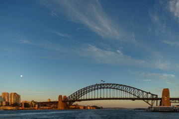 Sydney's Harbour Bridge at dusk