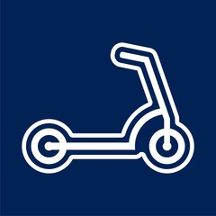 Kick scooter icon illustration in a flat style - Illustration