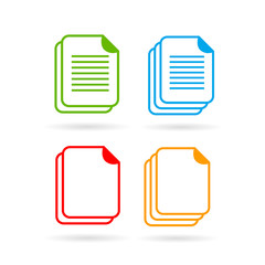 Web document vector icon set
